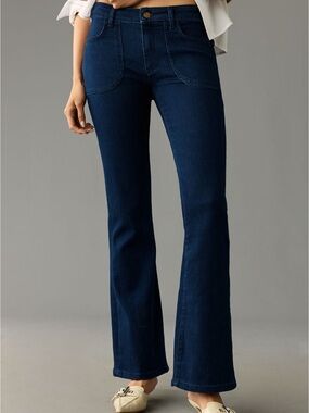 Anthropologie Pilcro The Icon Flare Jeans in Dark Blue